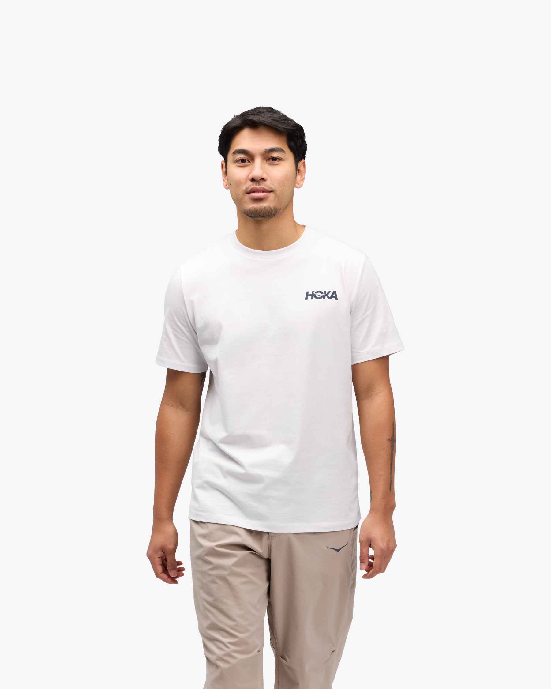 1164970-WHT_01.jpg Hoka Manifesto Short Sleeve Tee - Image 1