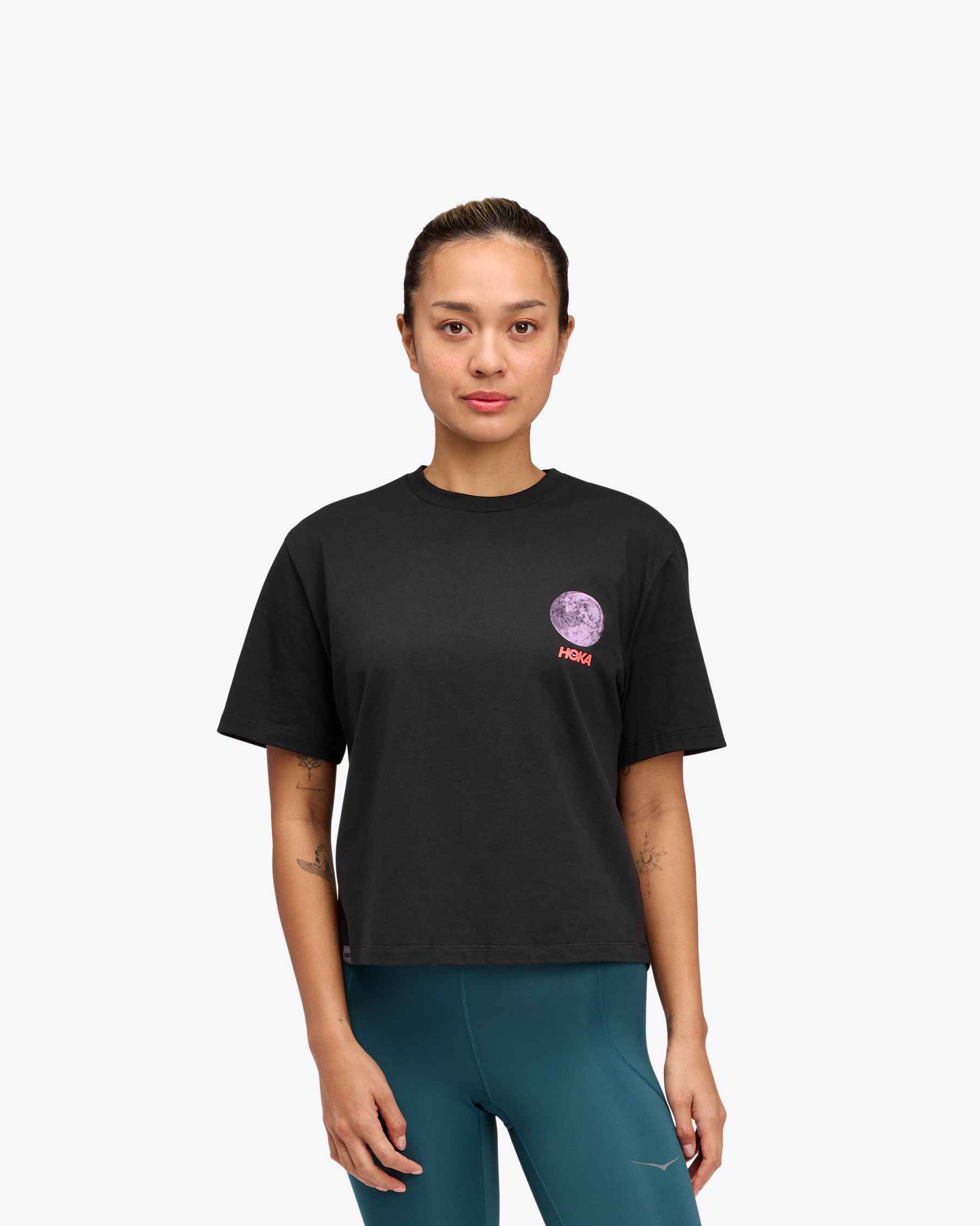 1168430-BLK_01.jpg Hoka Collage Short Sleeve Tee - Image 1
