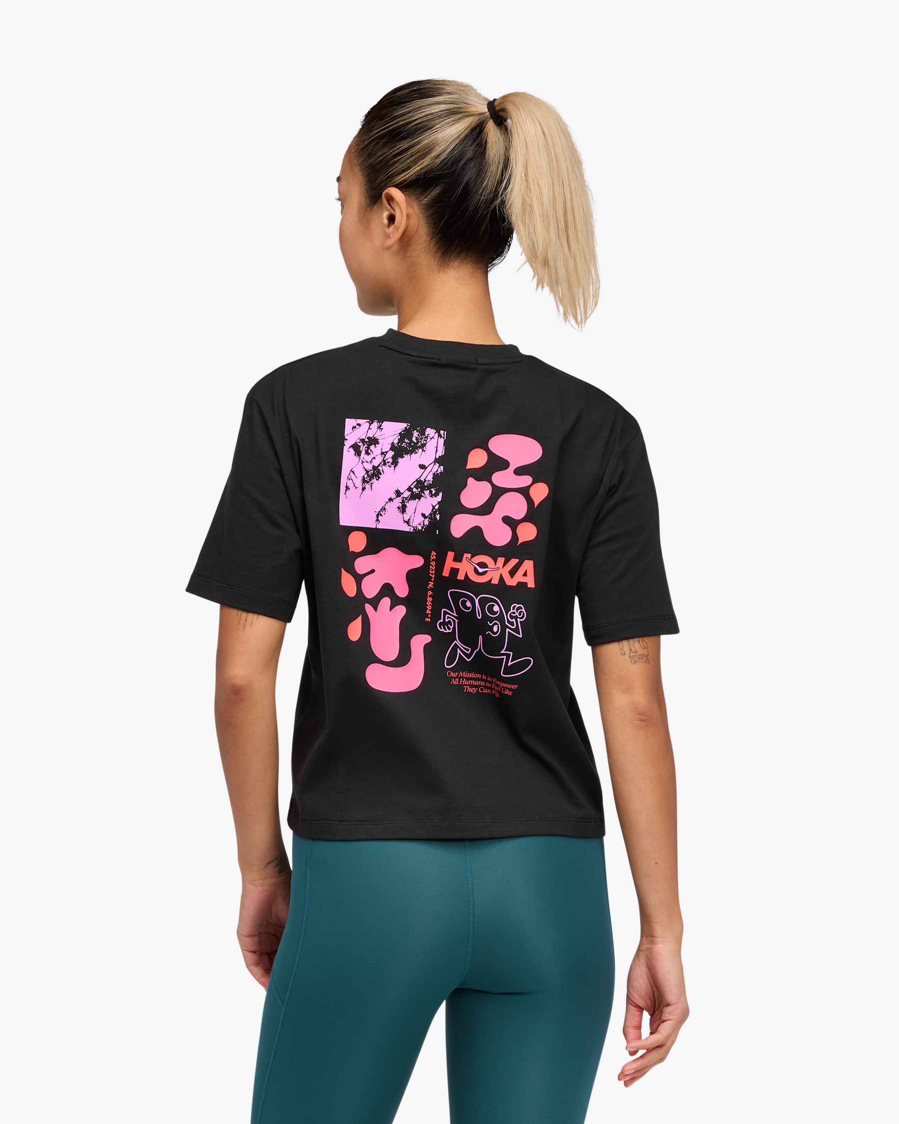 1168430-BLK_02.jpg Hoka Collage Short Sleeve Tee - Image 2