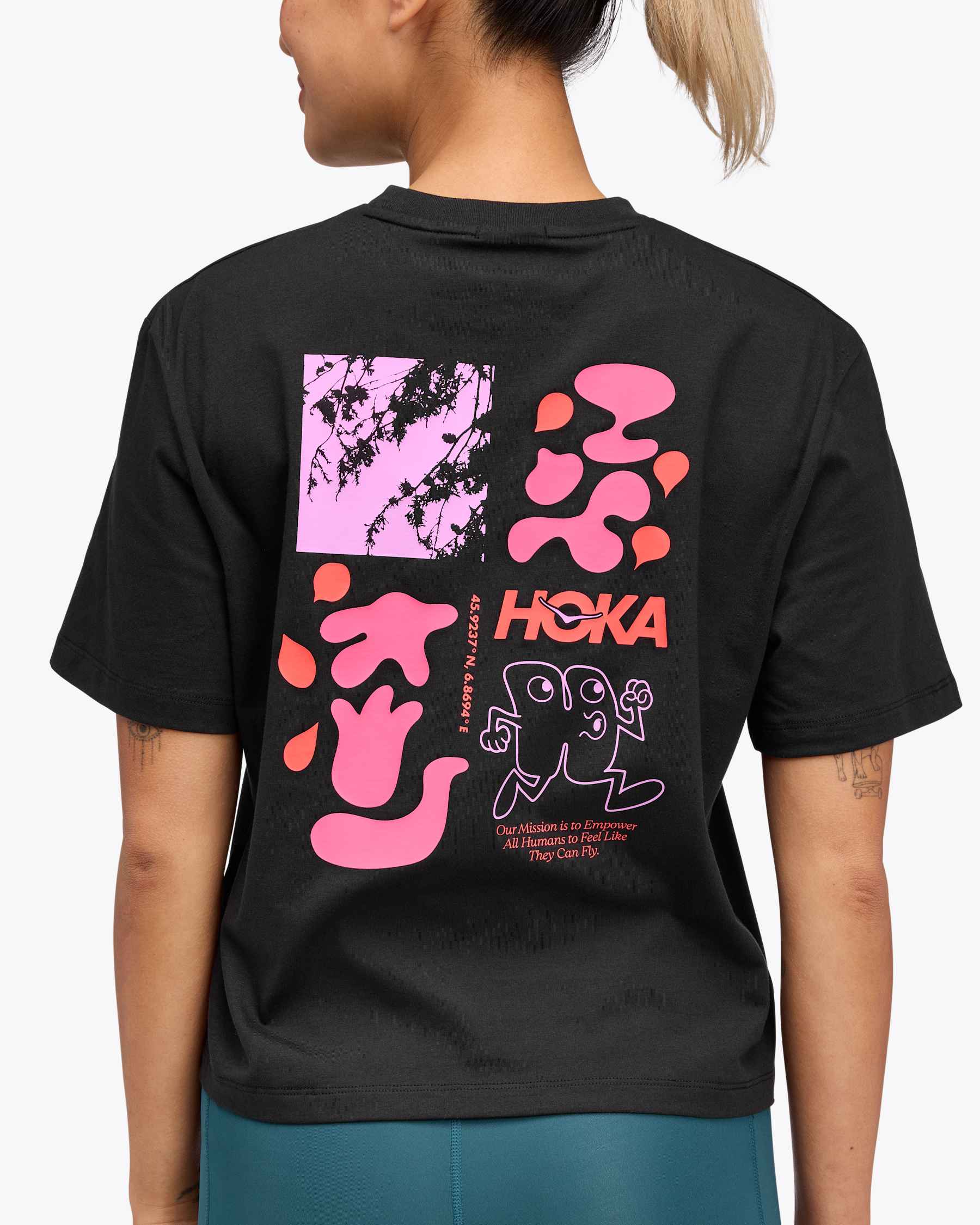 1168430-BLK_03.jpg Hoka Collage Short Sleeve Tee - Image 3